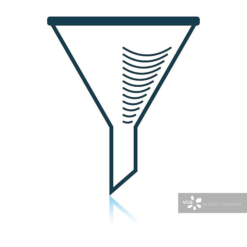 化学锥形漏斗阴影反射设计图标图片素材