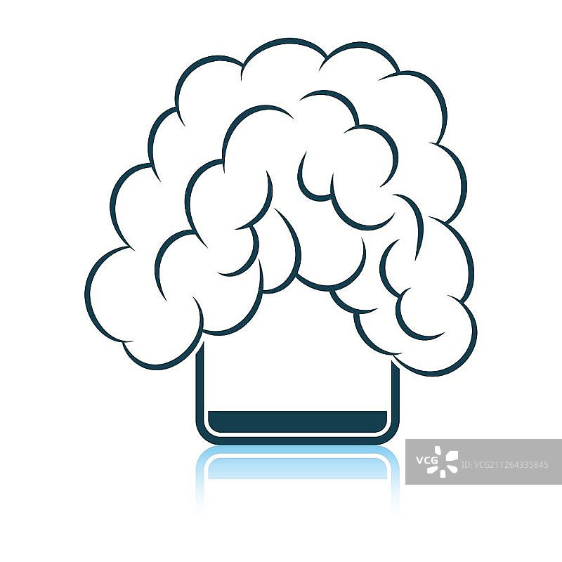 玻璃化学反应图标，阴影反射设计矢量素材图片素材