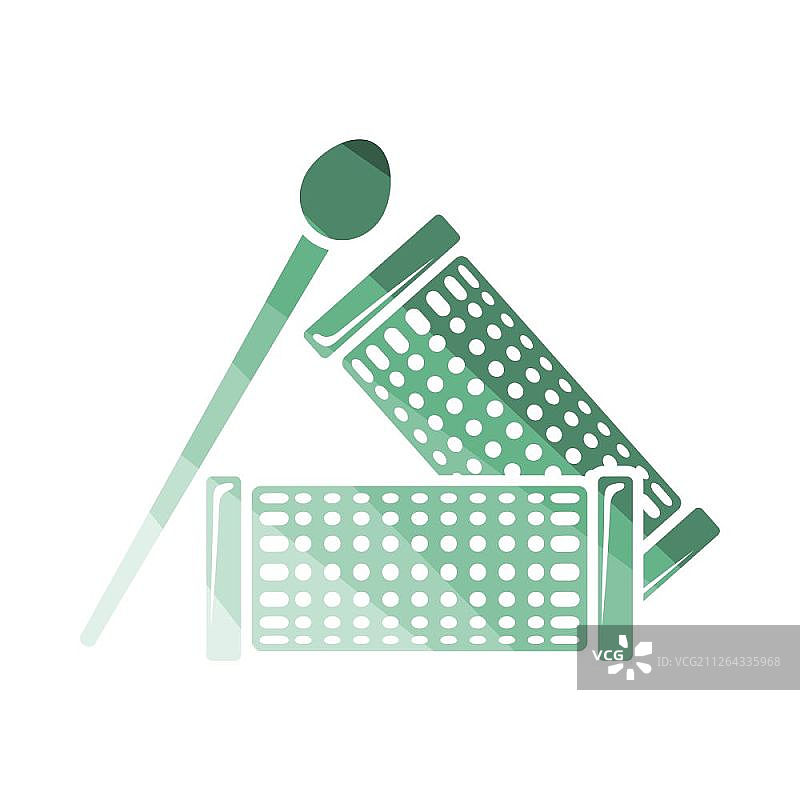 卷发器图标。平面颜色设计。矢量图。图片素材