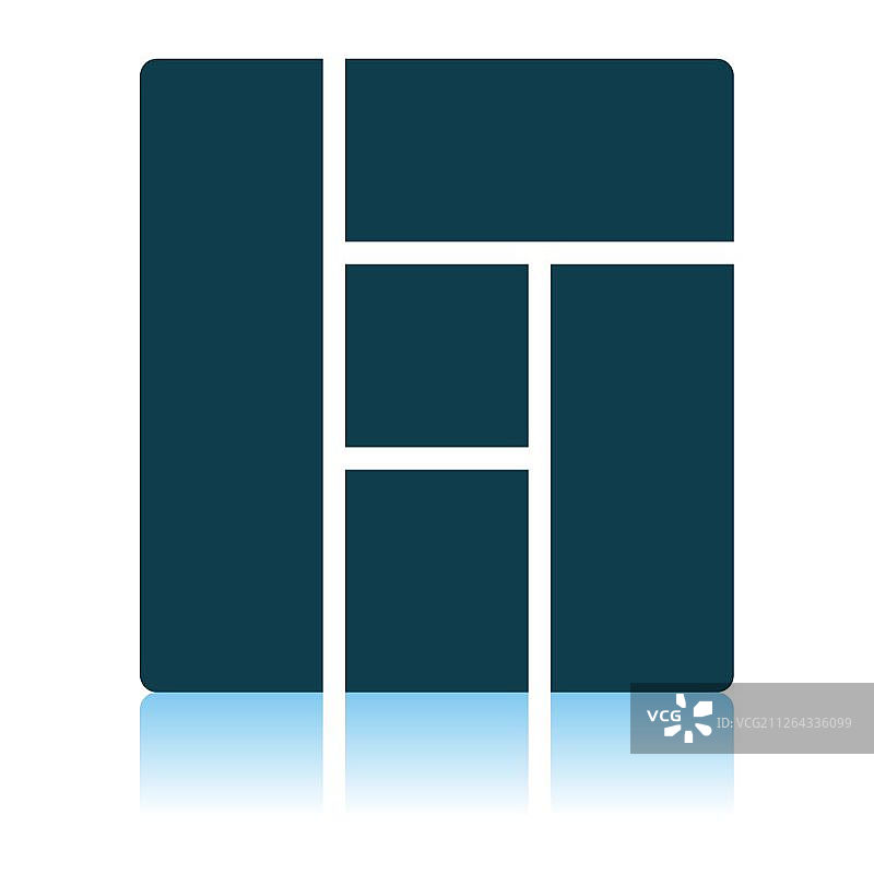 镶木地板图案图标，阴影反射设计矢量插画图片素材