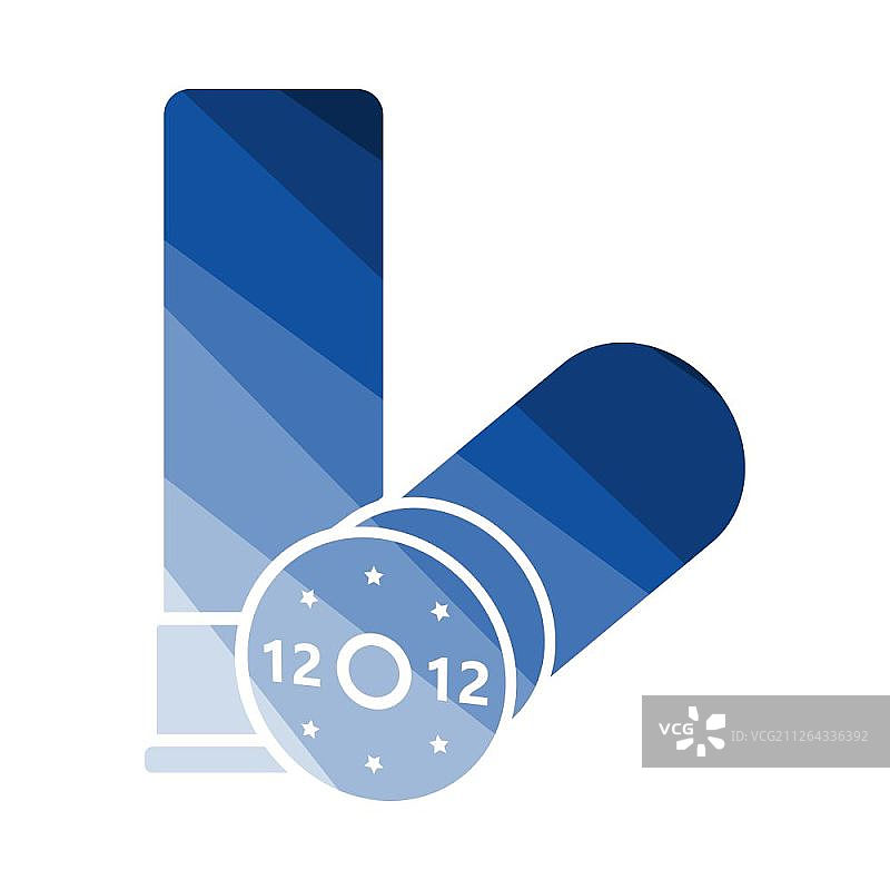 狩猎枪支弹药图标。扁平彩色阶梯设计。矢量图图片素材