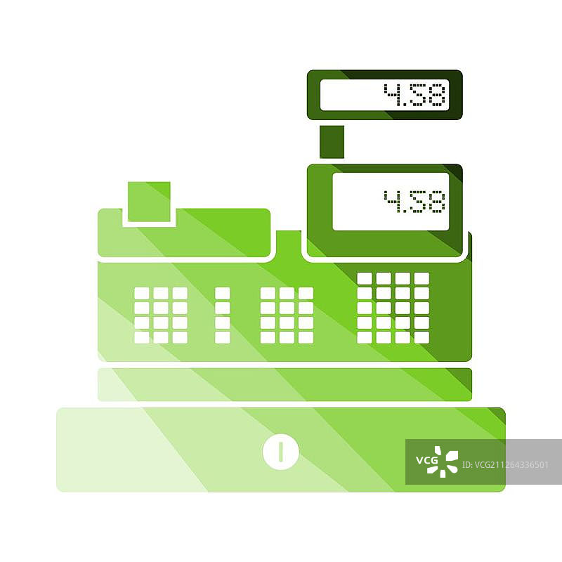 收银员图标扁平颜色阶梯设计矢量图图片素材