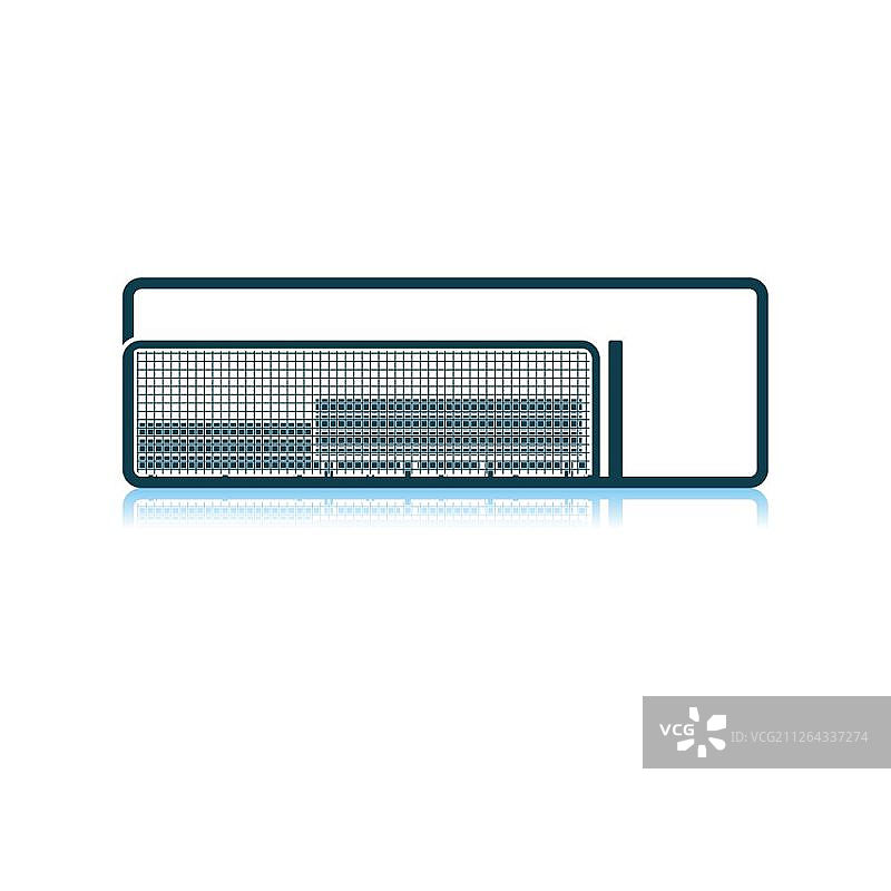 棒球后备席图标，阴影反射设计，矢量图图片素材