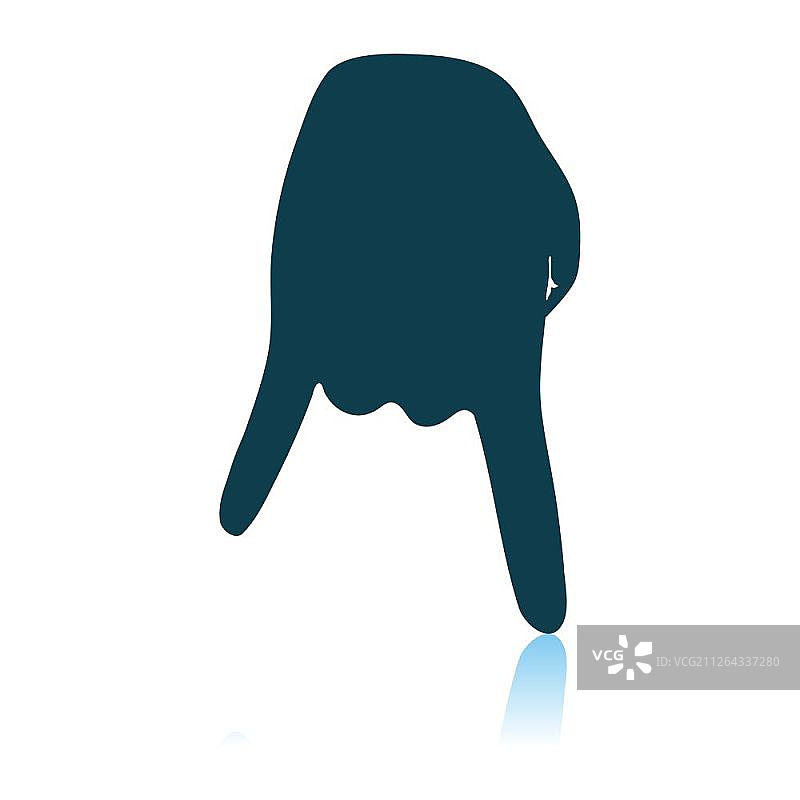 棒球捕手手势图标：阴影反射设计矢量插画图片素材