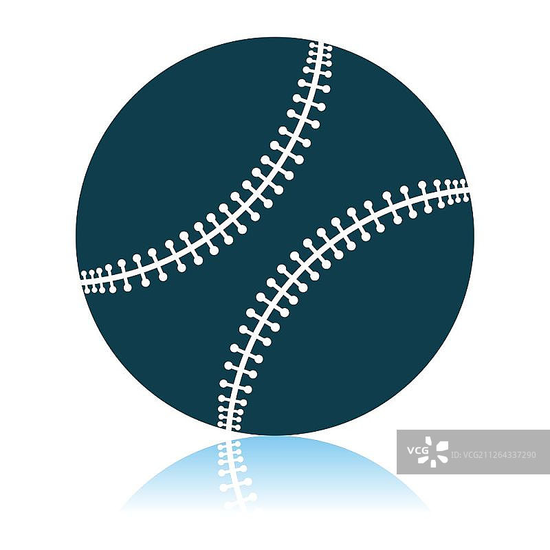 棒球图标。阴影反射设计。矢量素材。图片素材
