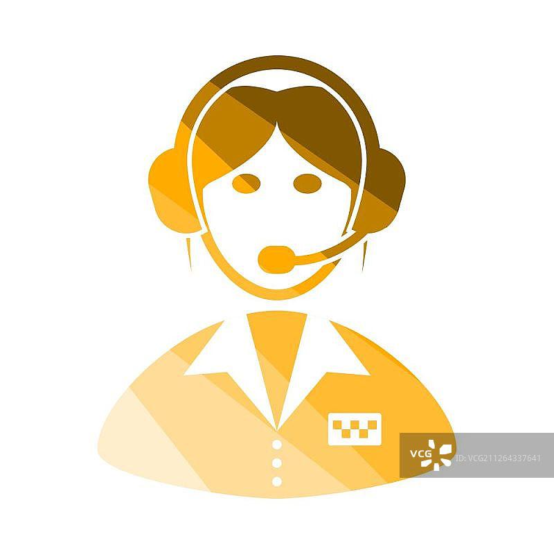 出租车调度员图标，扁平化设计矢量素材图片素材