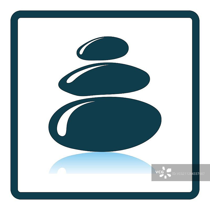 方形阴影反射设计SPA石图标矢量图图片素材
