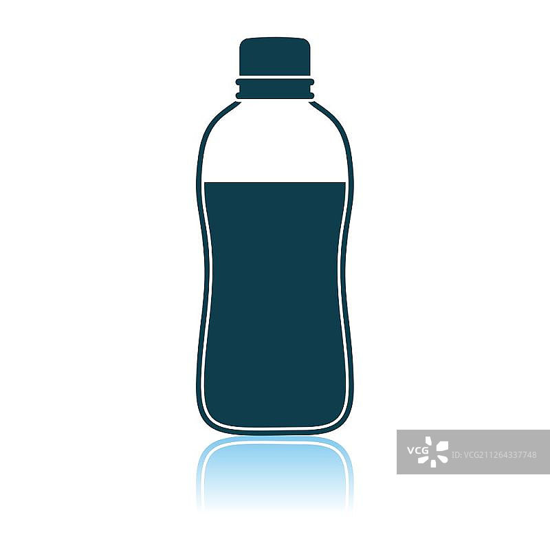 运动饮料瓶图标，阴影反射设计，矢量图图片素材