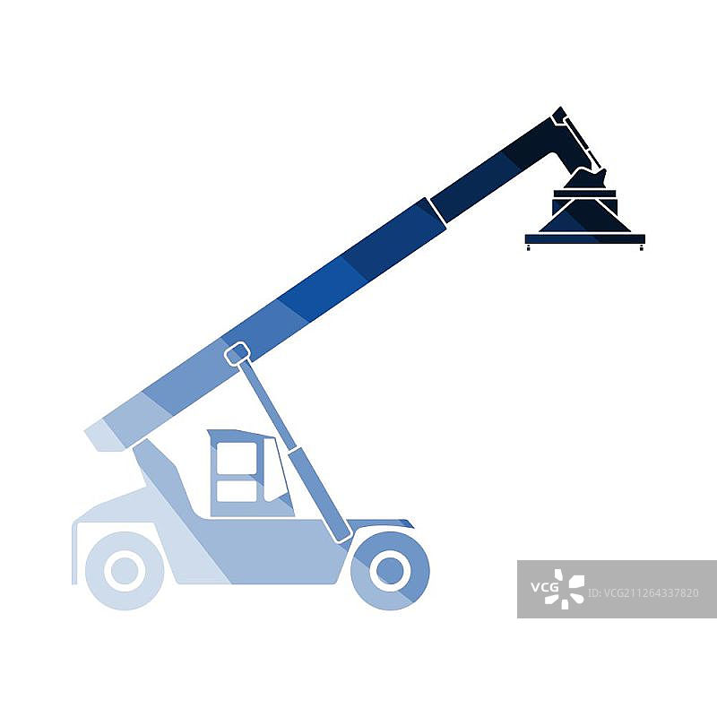 端口加载器图标，扁平彩色阶梯设计矢量图图片素材