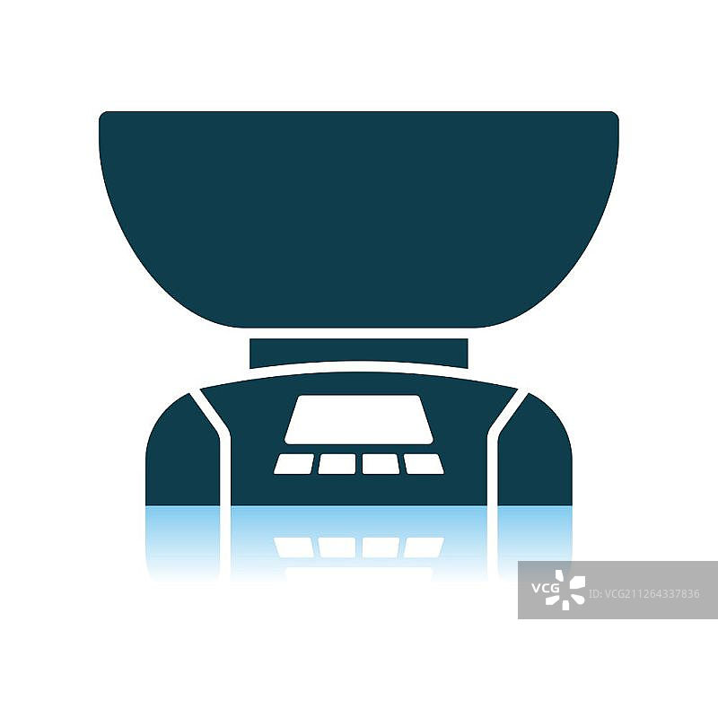 厨房电子秤图标，阴影反射设计，矢量图图片素材