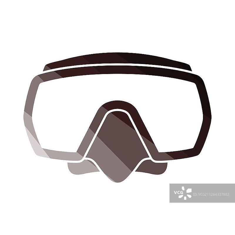 彩色阶梯潜水面罩图标矢量插画图片素材