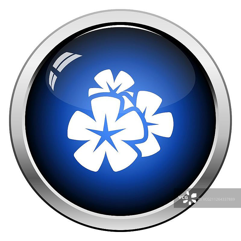 鸡蛋花图标，光面按钮设计，矢量图图片素材