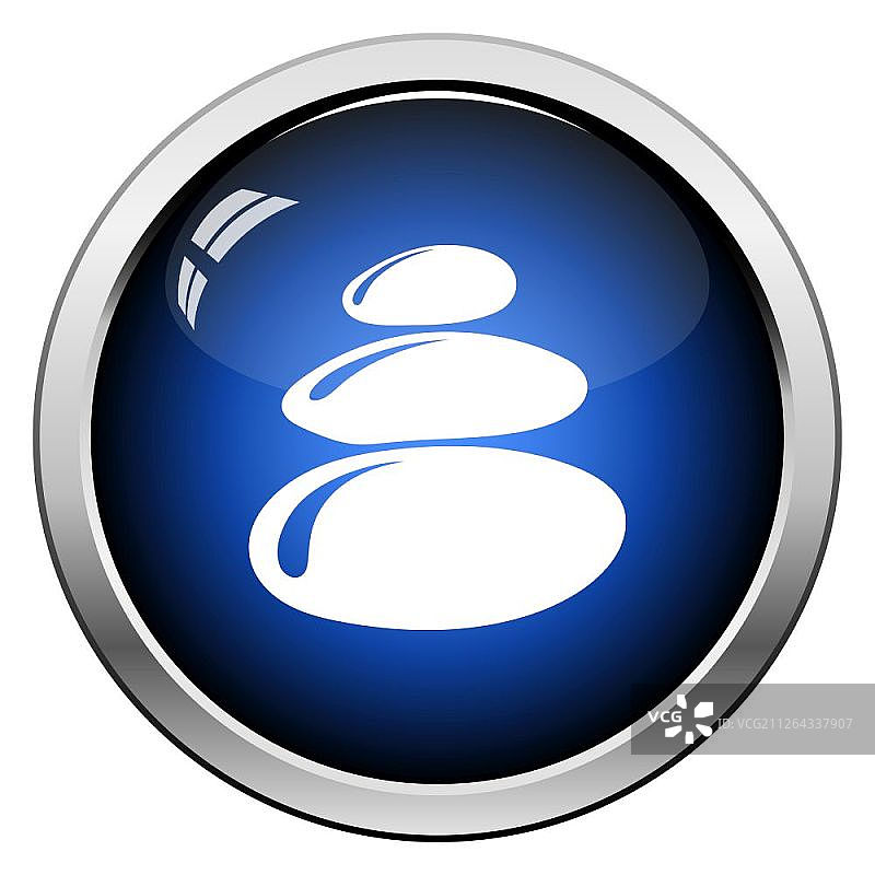 水疗石图标：光面按钮设计矢量素材图片素材