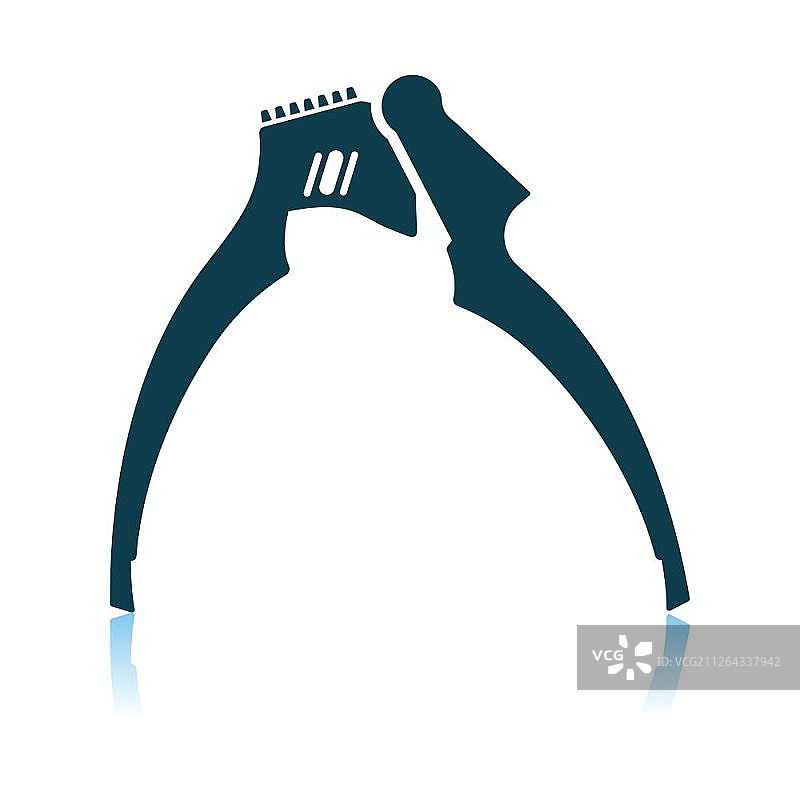 压蒜器图标。阴影反射设计。矢量图。图片素材