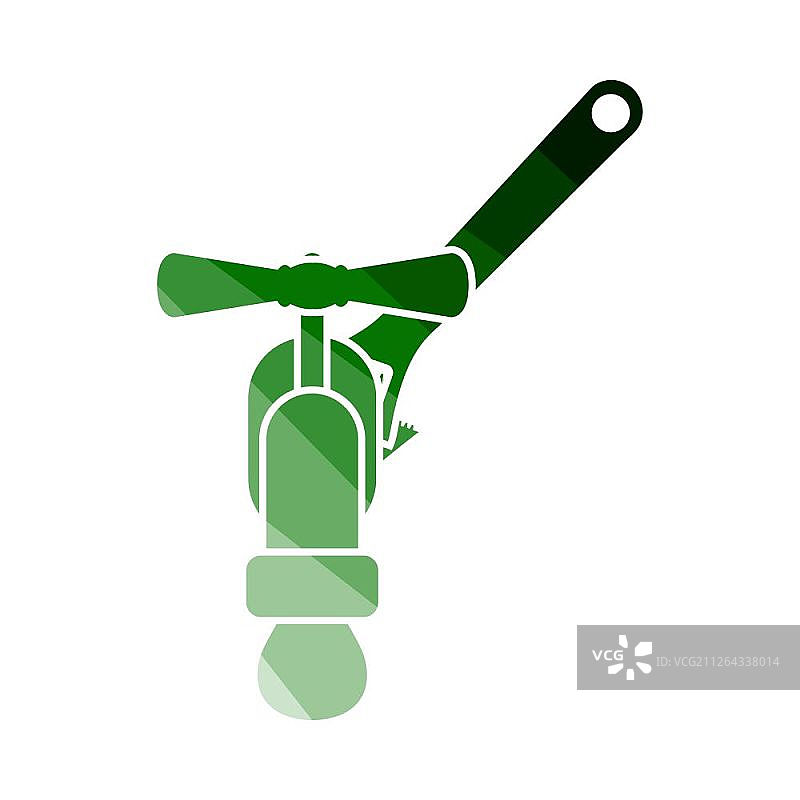 扳手和水龙头图标：扁平渐变设计矢量插画图片素材