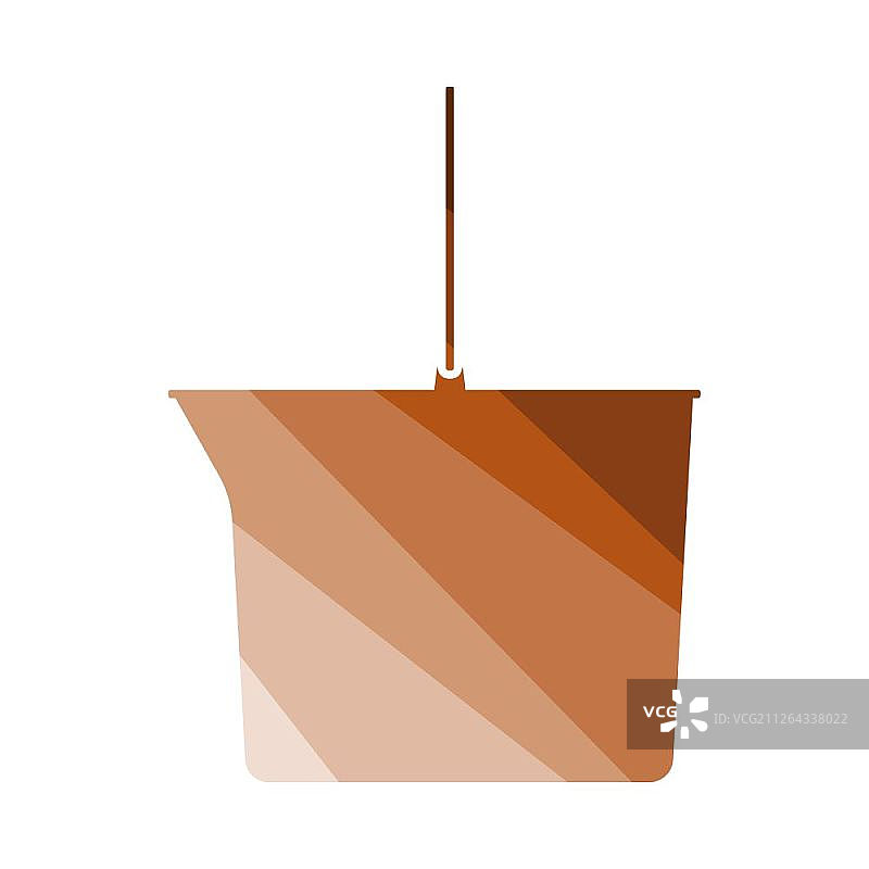 水桶图标，扁平彩色阶梯设计，矢量插画图片素材