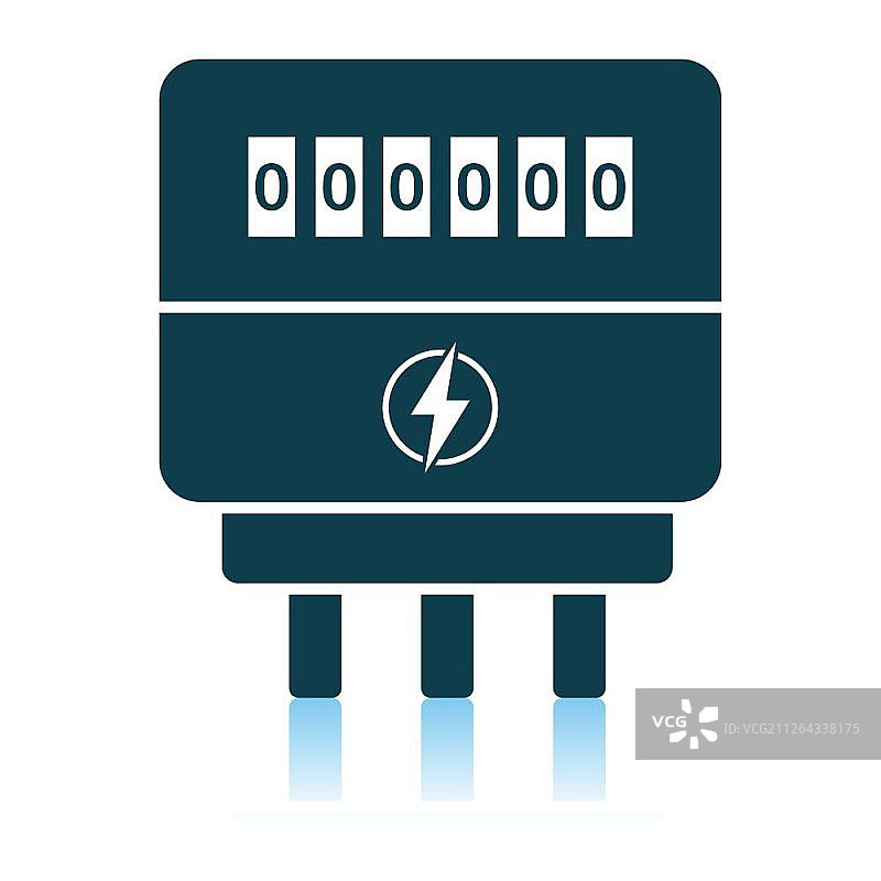 电表图标阴影反射设计矢量图图片素材