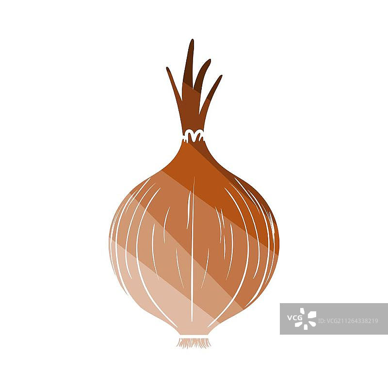 洋葱图标。扁平彩色阶梯设计。矢量图图片素材