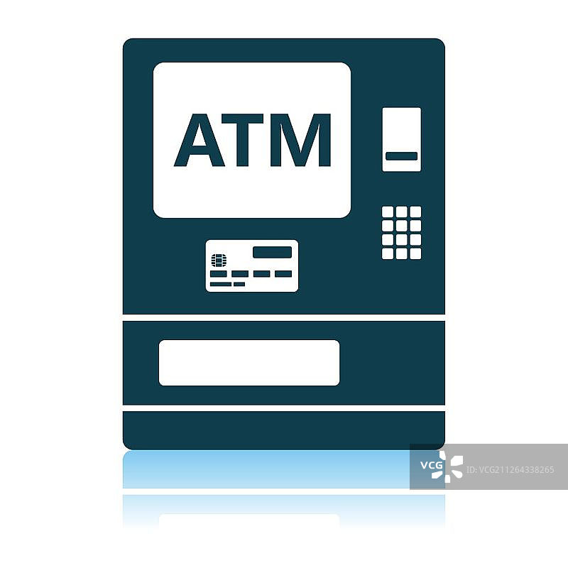 ATM图标。阴影反射设计。矢量图图片素材
