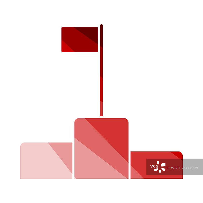 基座图标。扁平彩色阶梯设计。矢量图。图片素材