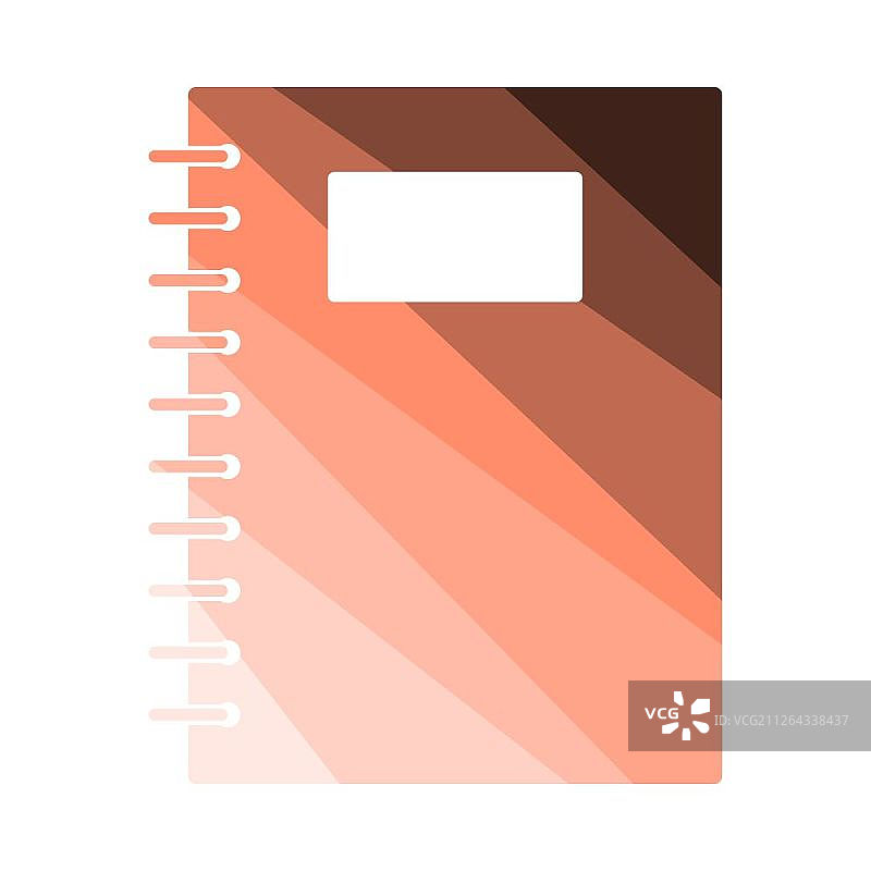 带笔练习本图标，扁平风格设计矢量素材图片素材