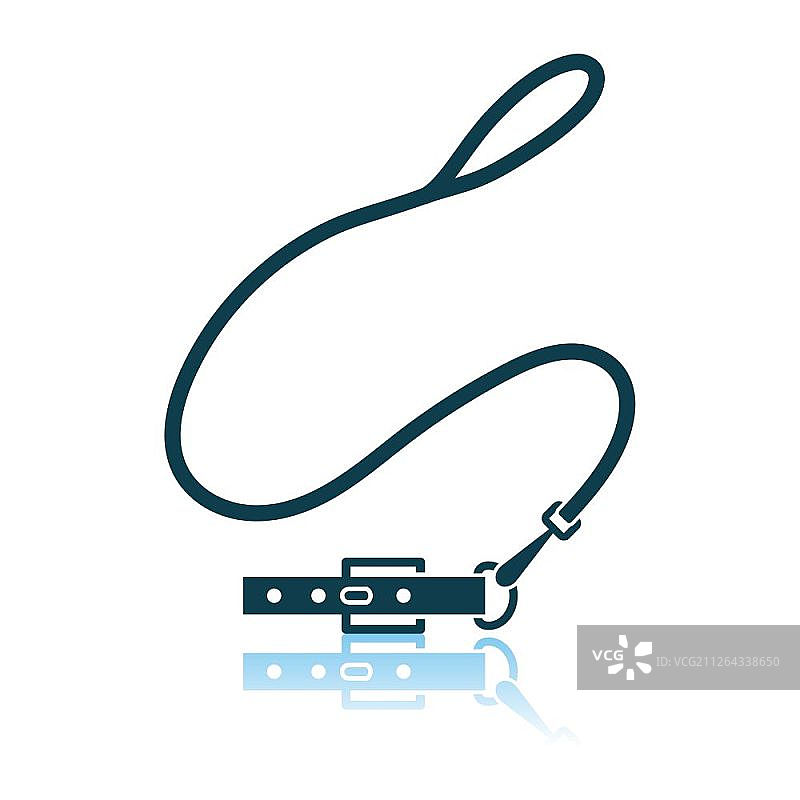 狗链图标阴影反射设计矢量插图图片素材