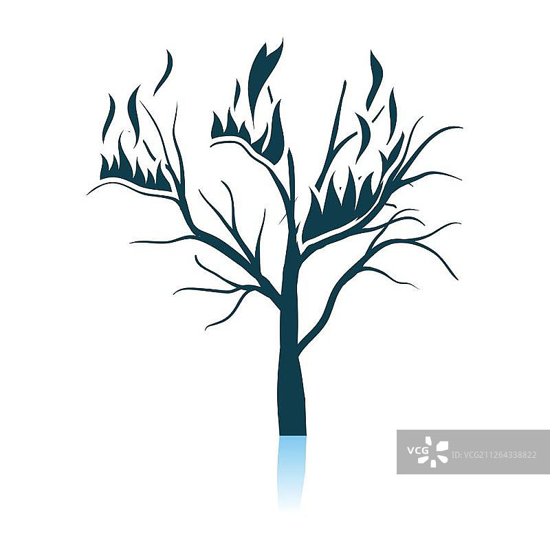 野火图标，阴影反射设计，矢量图图片素材