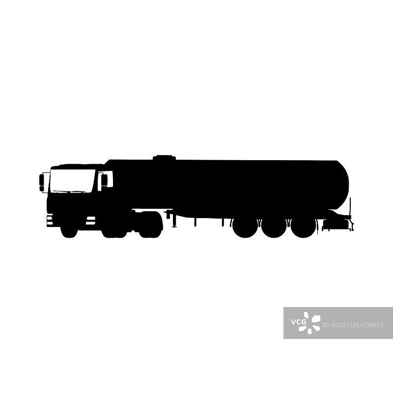 卡车轮廓，高度细致平滑，矢量图卡车合集图片素材
