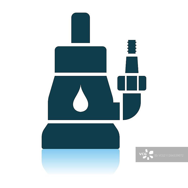 潜水泵图标。阴影反射设计。矢量图。图片素材