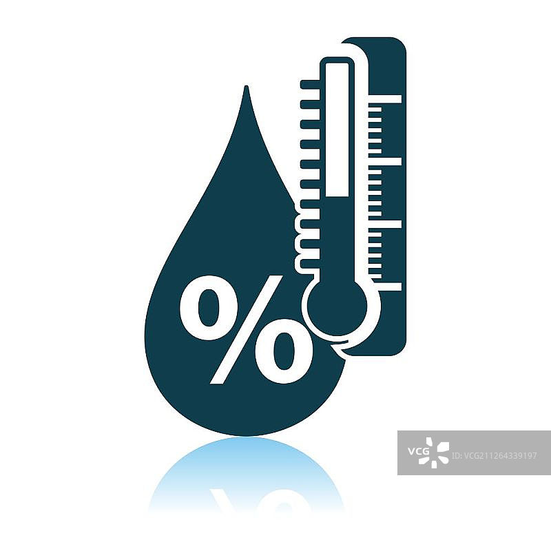 湿度图标（阴影反射设计，矢量图）图片素材