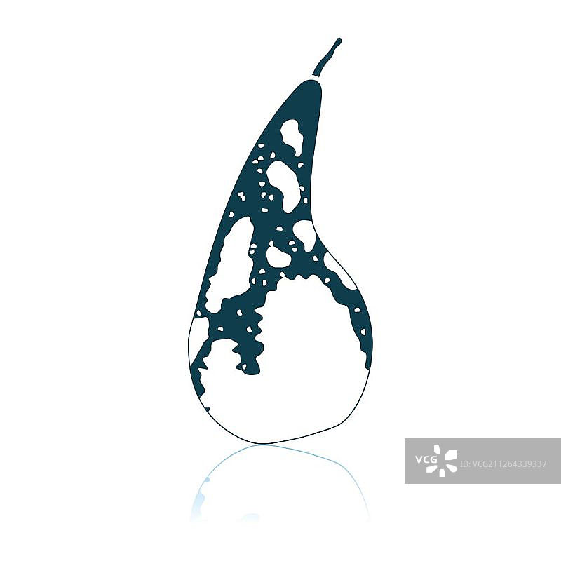 梨图标，阴影反射设计，矢量图图片素材