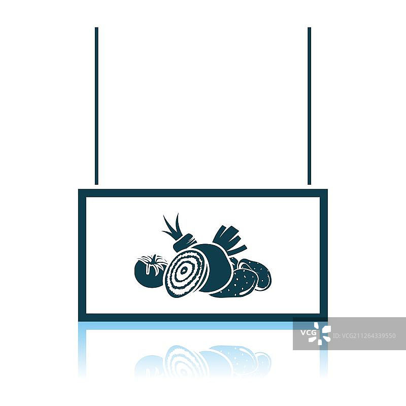 蔬菜市场部门图标阴影反射设计矢量图图片素材