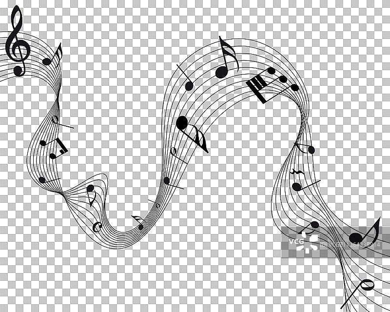 矢量音符五线谱背景设计图片素材