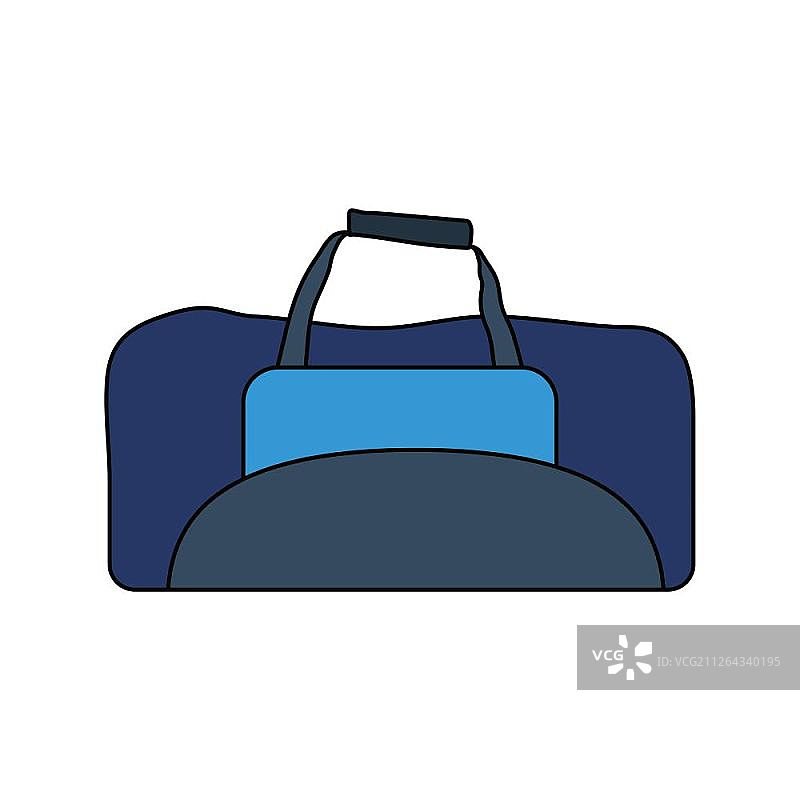 扁平风格健身包UI颜色图标矢量素材图片素材