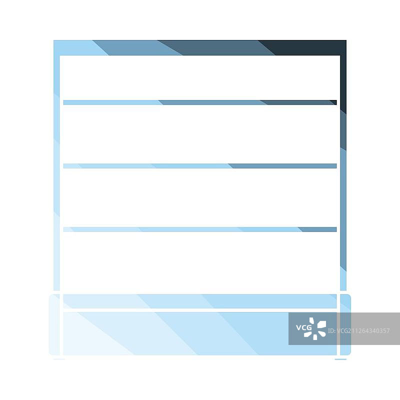 超市展示柜图标，扁平风格设计，矢量素材图片素材