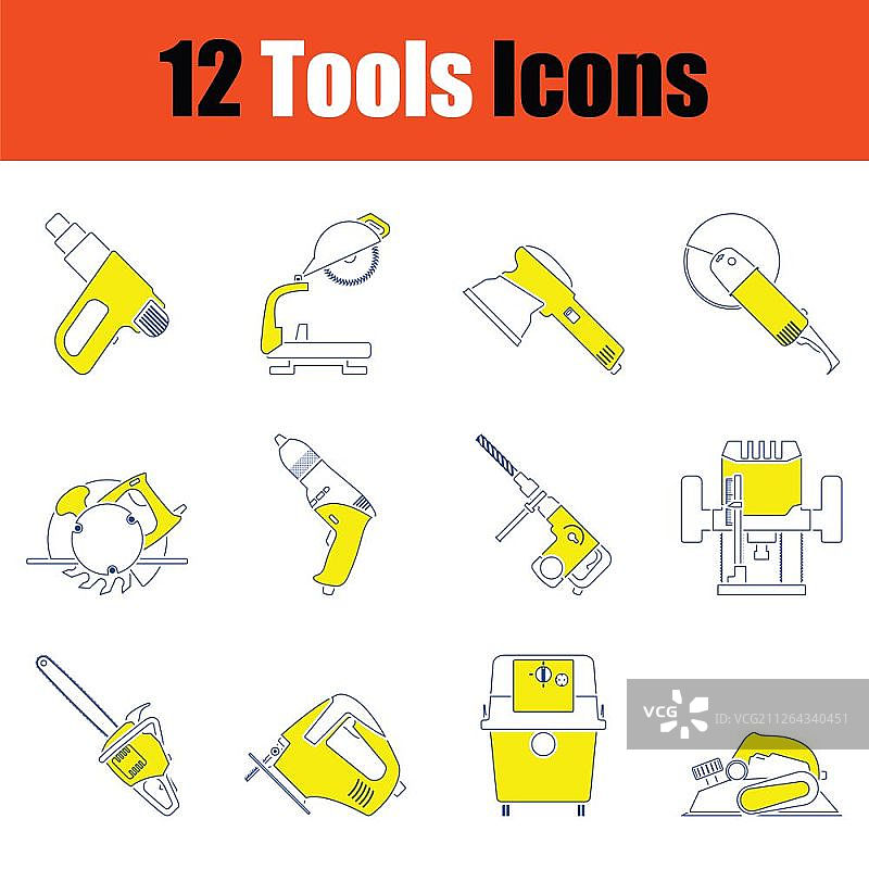 工具图标集，细线设计，矢量素材图片素材