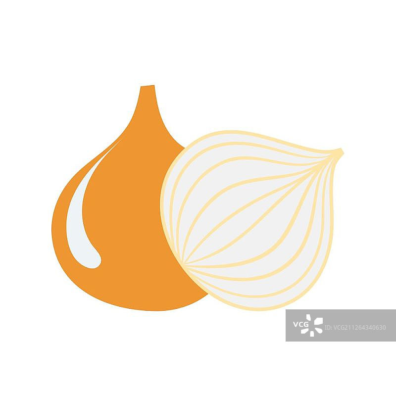洋葱图标扁平设计矢量素材图片素材