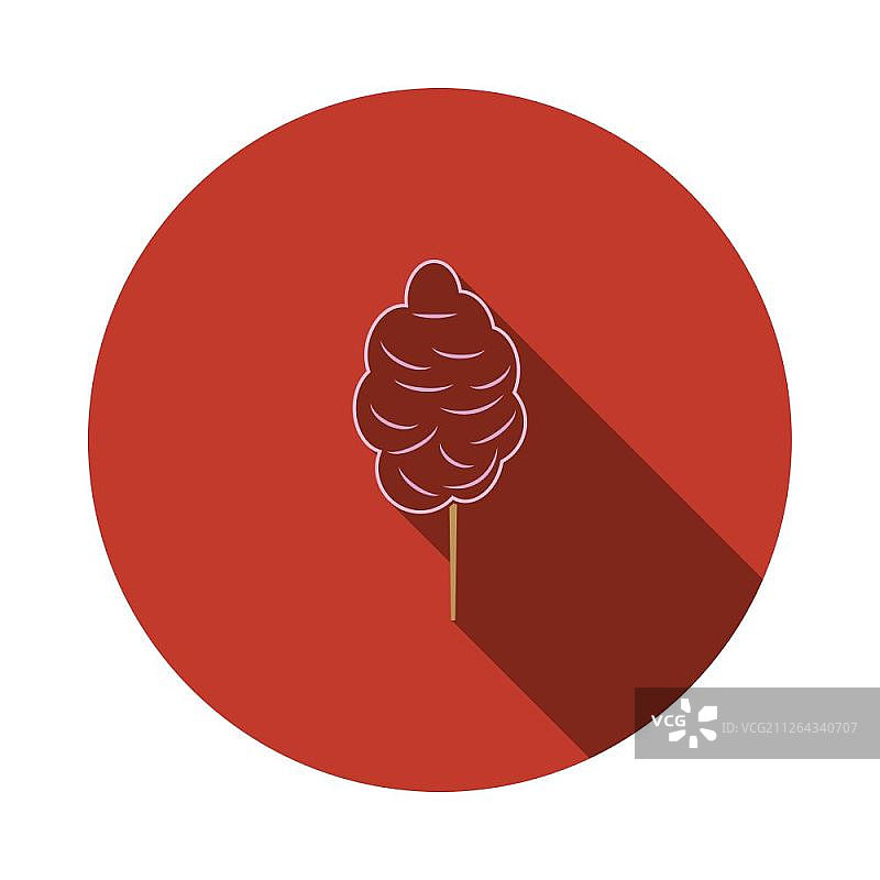 棉花糖图标，平面颜色设计，矢量插图图片素材