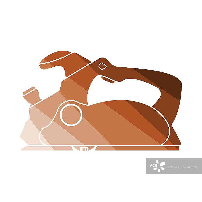 电动刨图标，扁平风格设计矢量图图片素材