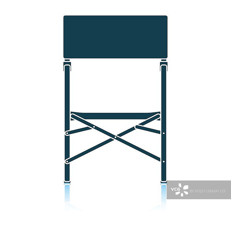 折叠钓鱼椅图标.阴影反射设计.矢量素材图片素材