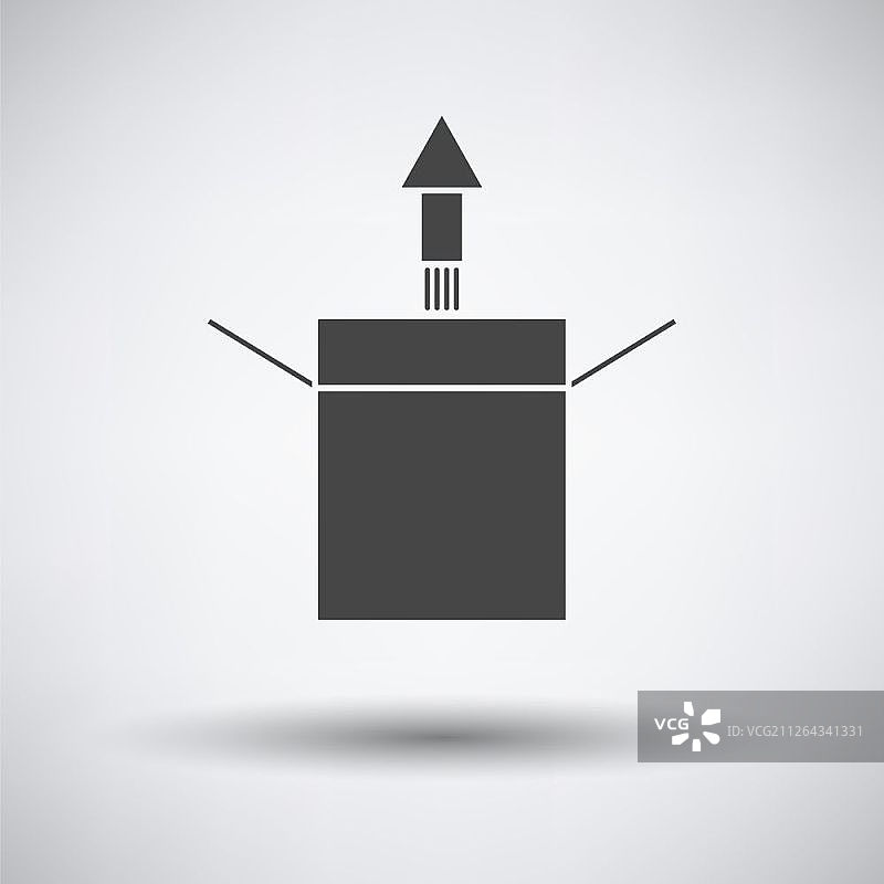 灰色背景上的产品发布图标，圆形阴影。矢量插图图片素材