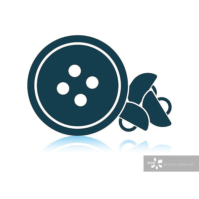缝纫纽扣图标，阴影反射设计，矢量图图片素材