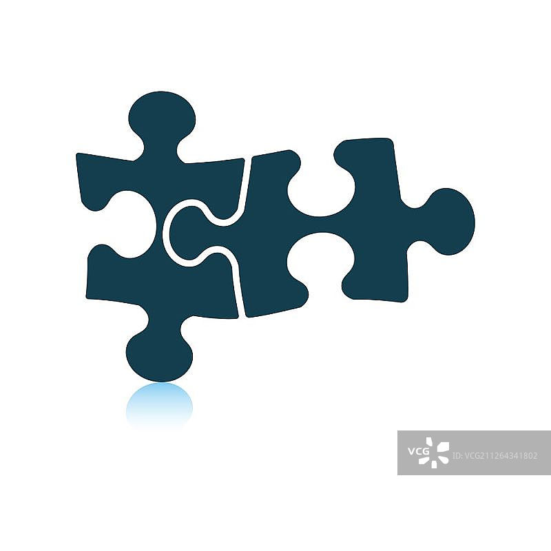 拼图决策图标，阴影反射设计，矢量插画图片素材