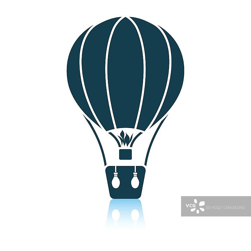 阴影反射设计热气球图标矢量素材图片素材