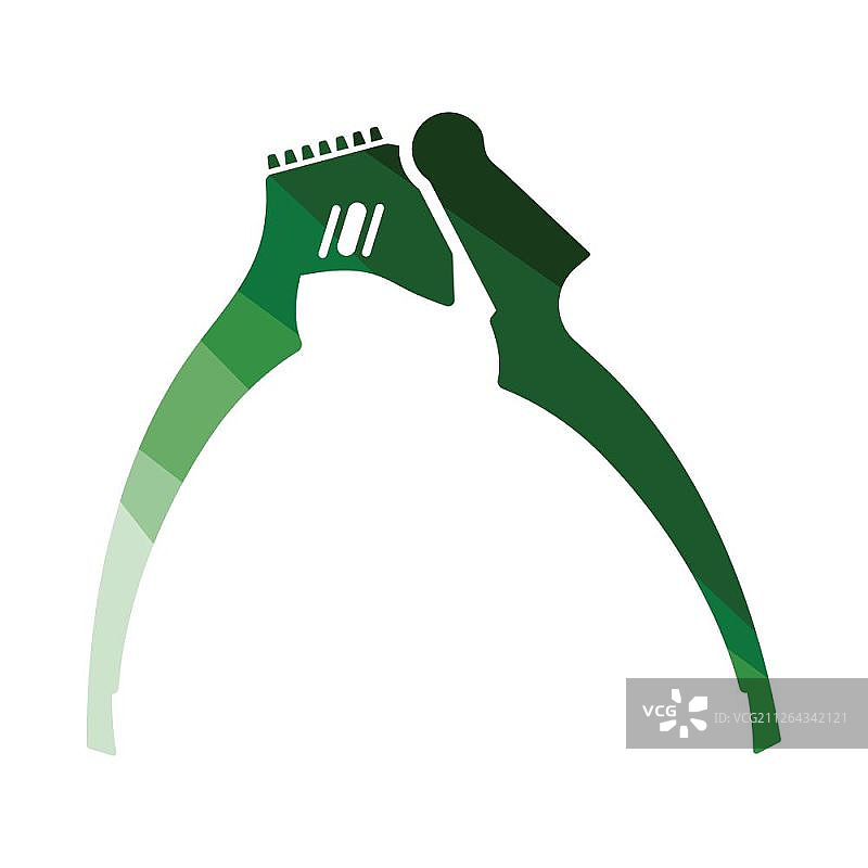 压蒜器图标，扁平风格设计，矢量图。图片素材