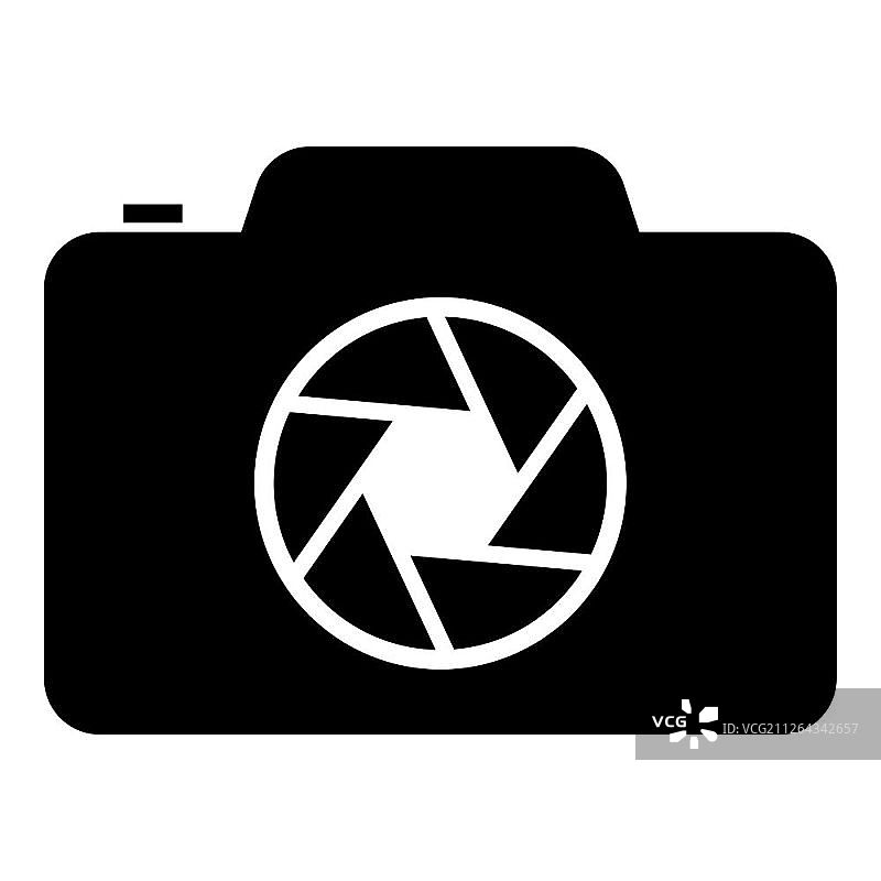 镜头对焦相机概念黑色图标矢量图图片素材