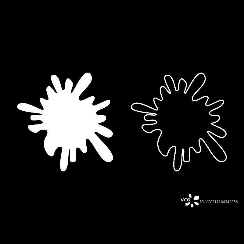 水彩墨迹飞溅图标图片素材