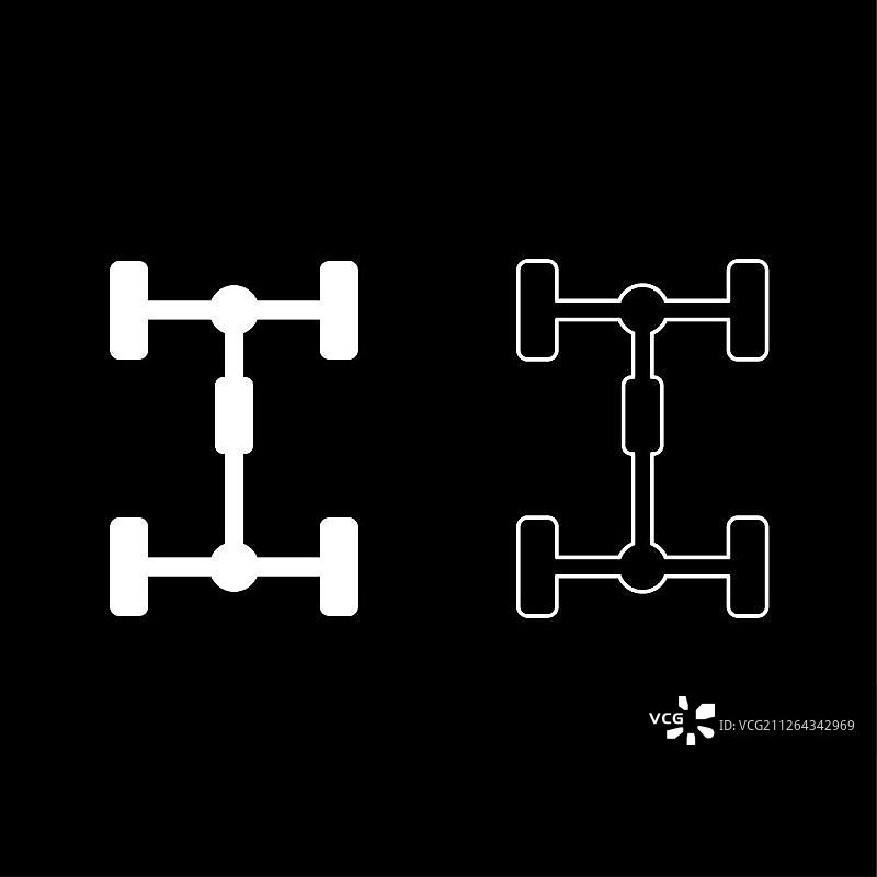 汽车底盘车架图标图片素材