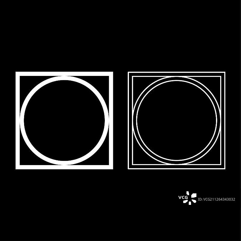 可脱水甩干洗衣机衣物护理符号洗涤概念洗衣标志图标白色矢量图图片素材