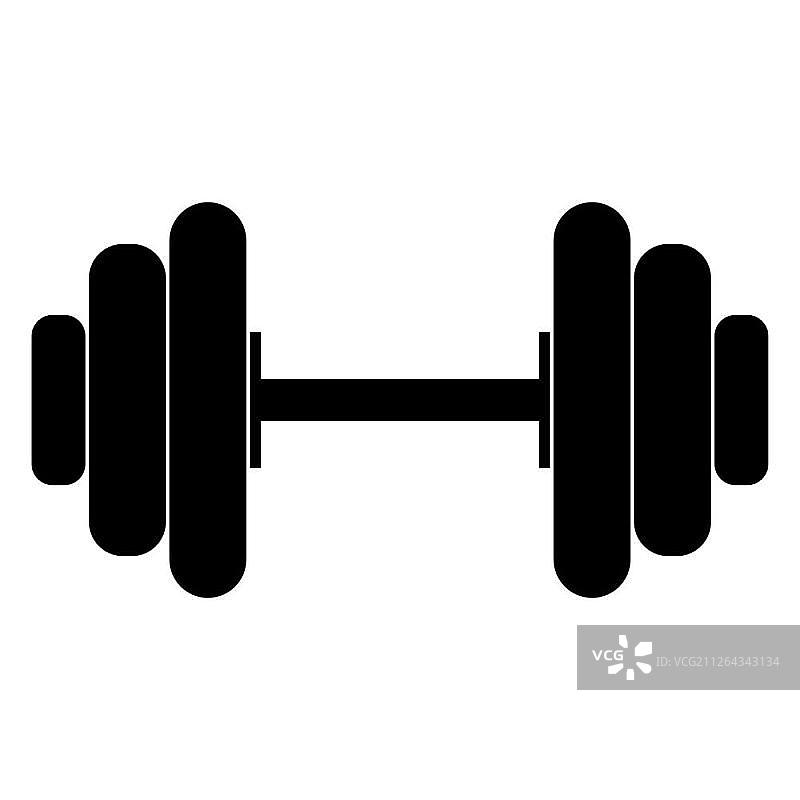 哑铃黑色图标图片素材